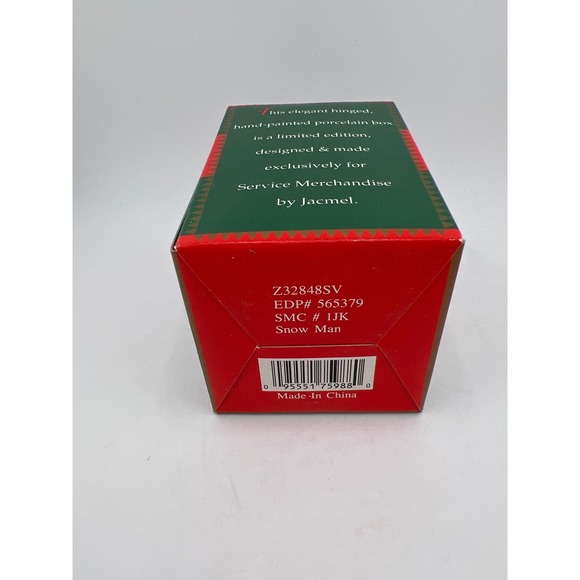 Hinged Snowman‎ Trinket Box Small Decoration Deco Gift Vintage - Picture 8 of 9